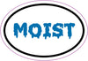 Oval Blue Moist Magnet - Funny Gag Magnetic Car Decal
