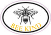 Oval Bee Kind Magnet - Honey Bee Magnetic Car Decal