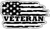 Distressed American Flag Veteran Magnet