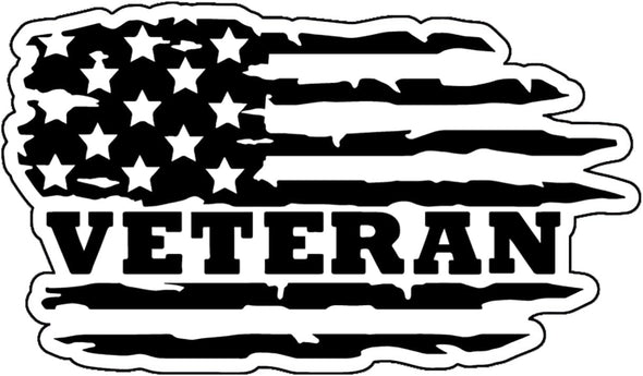Distressed American Flag Veteran Magnet