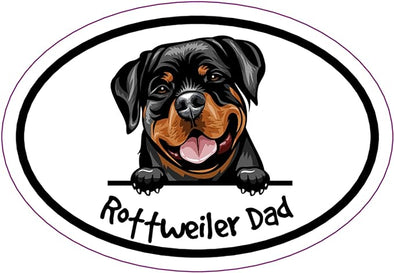 Oval Rottweiler Dad Magnet - Dog Breed Magnet