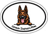 Oval Brown German Shepherd Mom Magnet