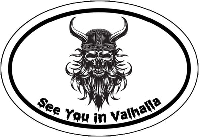 Oval See You in Valhalla Magnet - Viking Magnet
