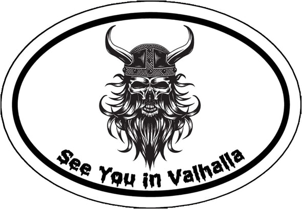Oval See You in Valhalla Magnet - Viking Magnet