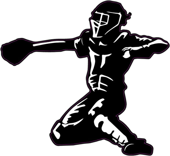 Baseball Catcher Magnet - Sport Magnetic Car Decal