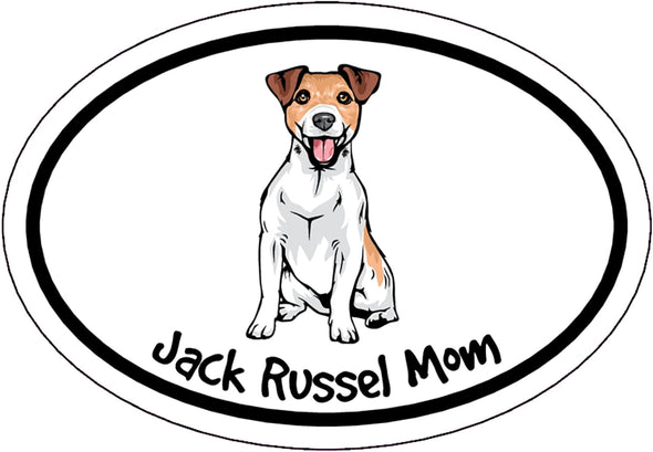 Oval Jack Russel Mom Magnet - Dog Breed Magnet