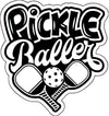 Pickleballer Vinyl Decal - Pickle Ball Bumper Sticker
