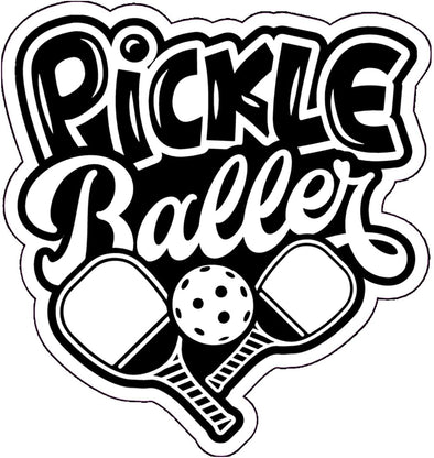 Pickleballer Vinyl Decal - Pickle Ball Bumper Sticker
