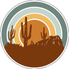 Retro Desert Vinyl Decal - Western Bumper Sticker