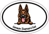 Oval Brown German Shepherd Dad Magnet