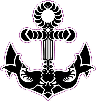 Mermaid Anchor Magnet - Ocean Beach Magnetic Car Decal