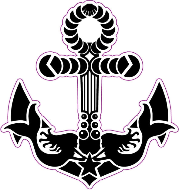 Mermaid Anchor Magnet - Ocean Beach Magnetic Car Decal
