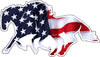 American Flag Horses Vinyl Decal - Western Bumper Sticker