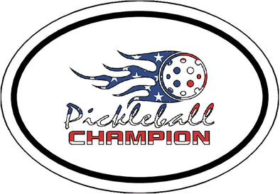 Pickleball Champion Vinyl Decal - Pickle Ball Bumper Sticker