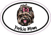 Oval Yorkie Mom Magnet - Dog Breed Magnet