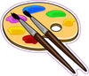 Paint Palette Vinyl Decal - Art Artist Bumper Sticker