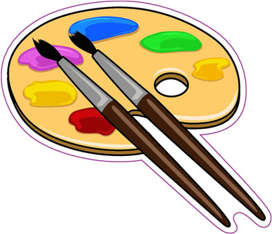 Paint Palette Vinyl Decal - Art Artist Bumper Sticker