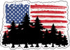 Forrest American Flag Vinyl Decal - Patriotic Bumper Sticker
