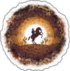 Cowboy Sunset Vinyl Decal - Western Bumper Sticker