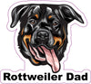 Rottweiler Dad Vinyl Sticker - Dog Breed Decal - Die Cut for Laptops Windows Cars Trucks