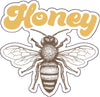 Retro Honey Bee Vinyl Decal - Bee Bumper Sticker
