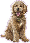 Goldendoodle Vinyl Sticker - Dog Breed Decal - Die Cut for Laptops Windows Cars Trucks