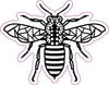 Tribal Bee Magnet - Honey Bee Magnetic Car Decal