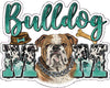 English Bulldog Mom Vinyl Decal - Drawn Dog Breed Bumper Sticker