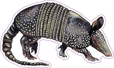 Armadillo Vinyl Decal - Western Bumper Sticker