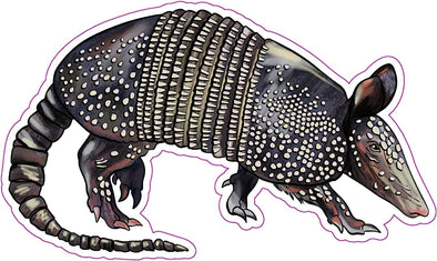 Armadillo Vinyl Decal - Western Bumper Sticker