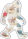Bigfoot Distressed Flag Vinyl Decal - Sasquatch Bumper Sticker
