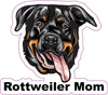 Rottweiler Mom Vinyl Sticker - Dog Breed Decal - Die Cut for Laptops Windows Cars Trucks