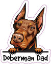 Doberman Dad Vinyl Sticker - Dog Breed Decal - Die Cut for Laptops Windows Cars Trucks