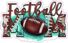 Cowhide Football Mom Vinyl Decal