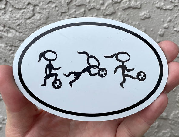 Oval Girls Soccer Magnet - Fútbol Magnet