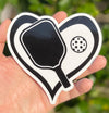 Pickleball Heart Magnet - Pickle Ball Magnetic Car