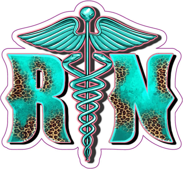 Registered Nurse Vinyl Decal - RN Nurse Bumper Sticker