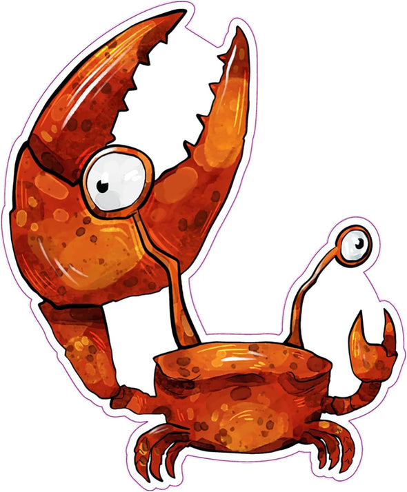 Funny Crab Vinyl Decal - Beach Bumper Sticker