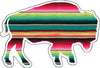 Serape Buffalo Vinyl Decal - Western Bumper Sticker