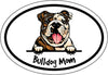 Oval Bulldog Mom Magnet - Dog Breed Magnet
