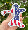 Baseball Catcher Magnet - American Flag