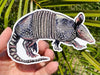 Armadillo Vinyl Decal - Western Bumper Sticker