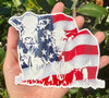 American Flag Cows Vinyl Decal - Western Bumper Sticker