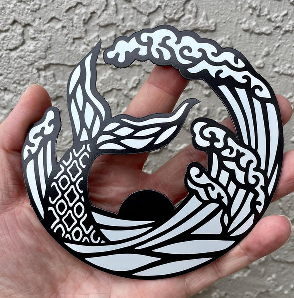 Mermaid in The Sea Magnet - Beach Magnetic Car Decal