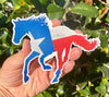 Texas Flag Horse Vinyl Decal - Western Bumper Sticker