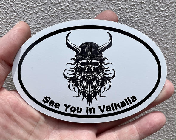 Oval See You in Valhalla Magnet - Viking Magnet