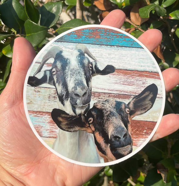 Funny Goat Vinyl Decal - Farming Bumper Sticker