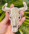 Bull Skull Vinyl Decal - Southwestern Cattle Bumper Sticker