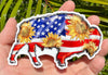 Buffalo American Flag Vinyl Decal - Western Bumper Sticker