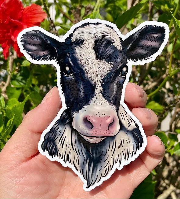 Holstein Cow Calf Vinyl Decal